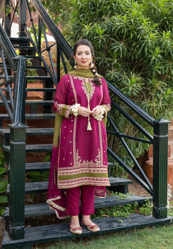 OMAL BY KOMAL - 01 | 3PC LUXURY LAWN