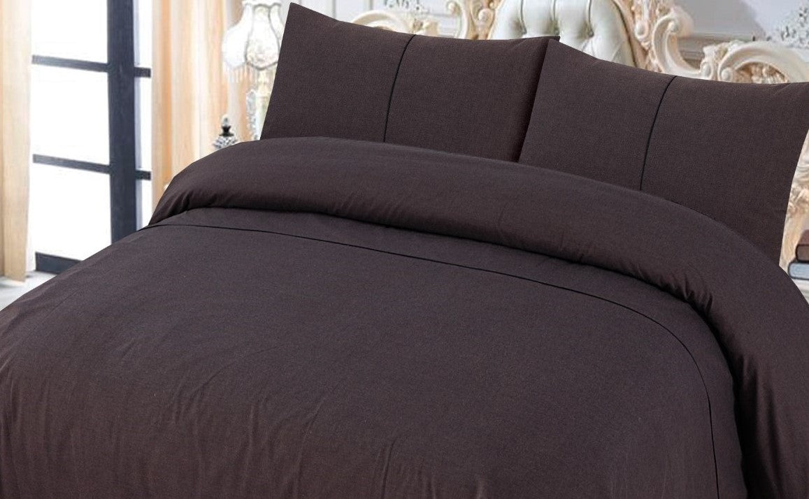 BROWN 3 pcs BEDSHEET SET