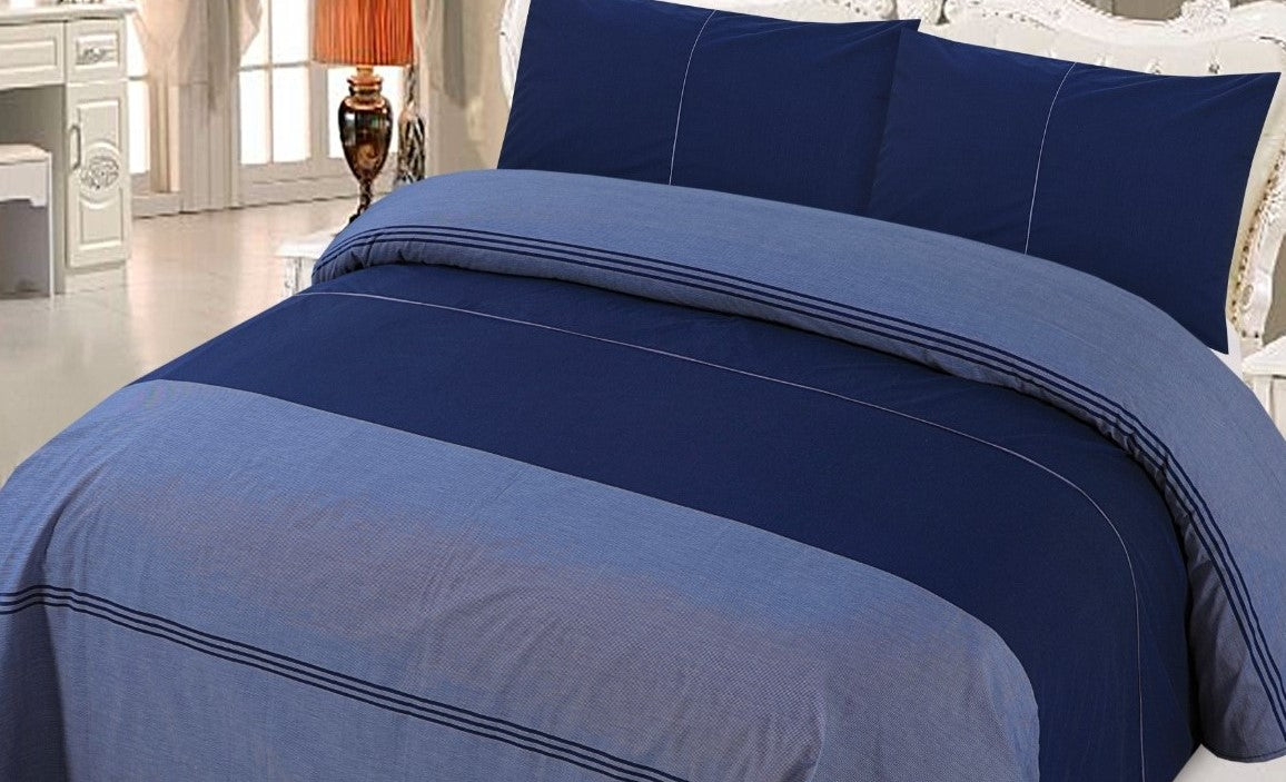 BLUE ORGANIC 3 pcs BEDSHEET SET