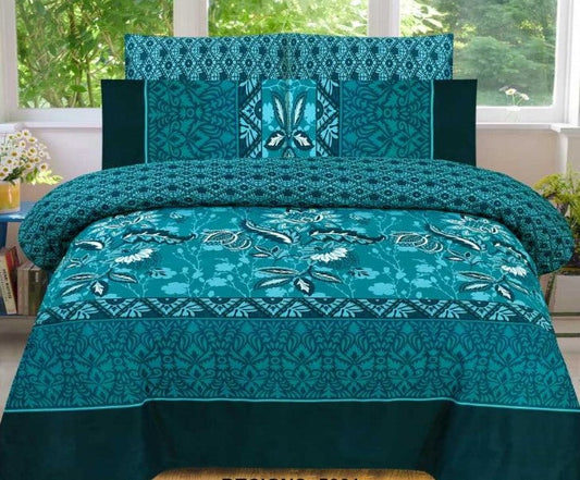 TURQUOISE PURE COTTON BEDSHEET SET