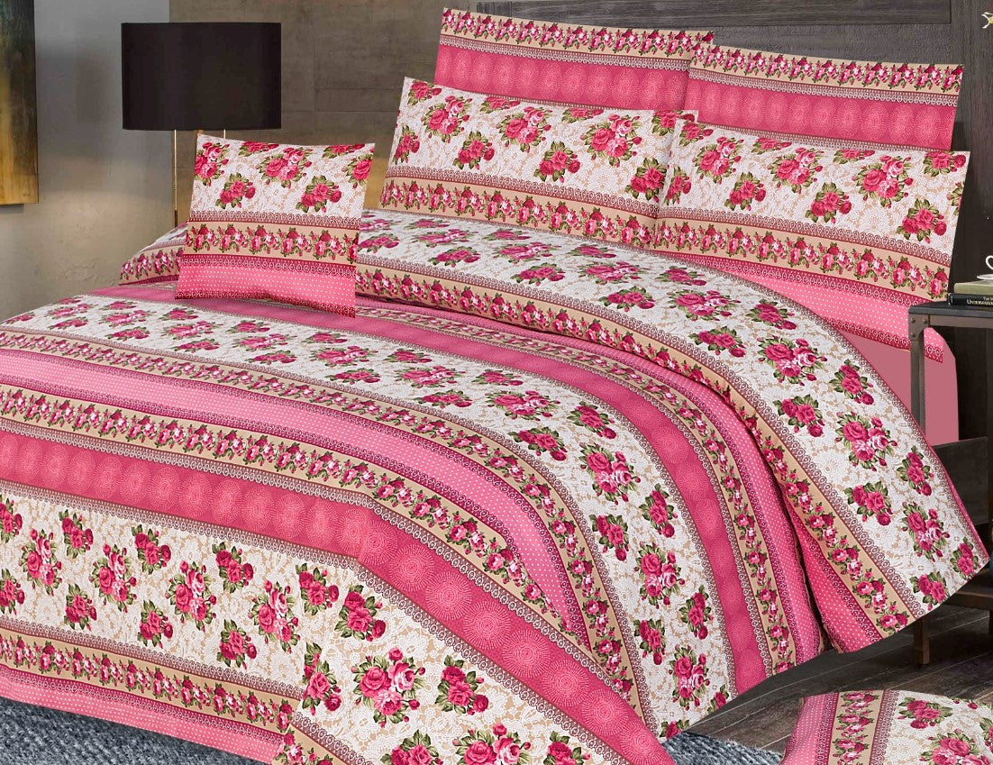 TAFFY PINK PURE COTTON BEDSHEET SET