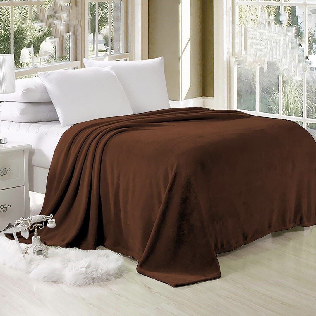 BROWN PLAIN-AC BLANKET