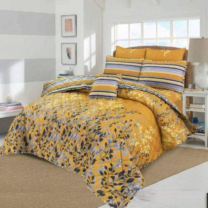 YELLOW TULIP - 7 PCS COMFORTER SET