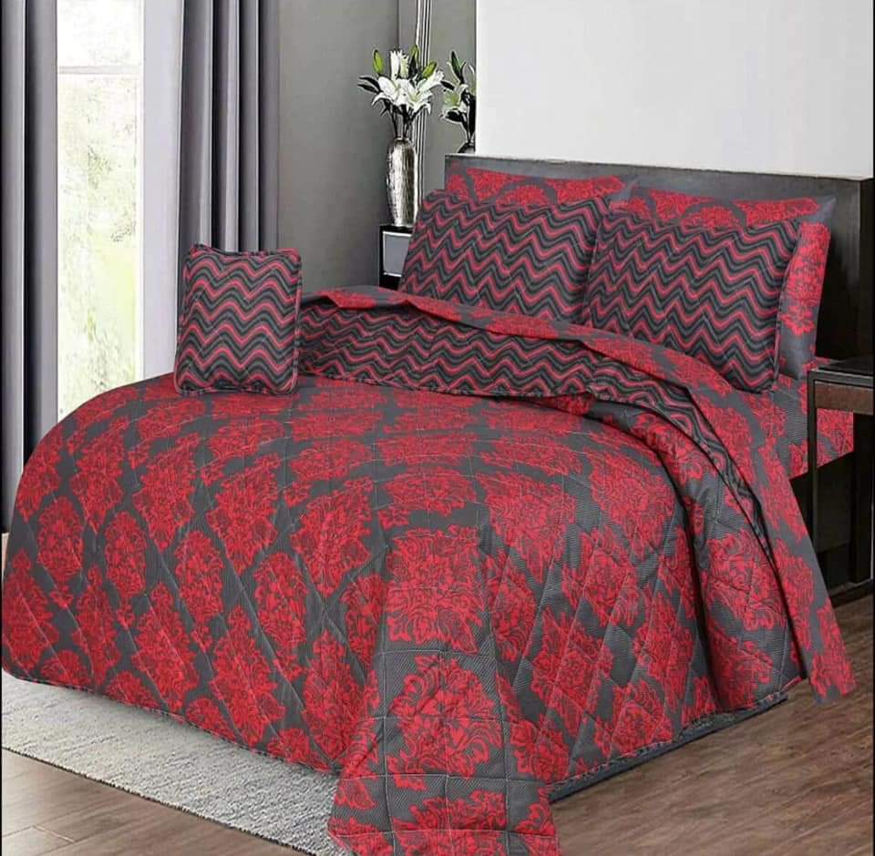 CRIMSON - 7 PCS COMFORTER SET