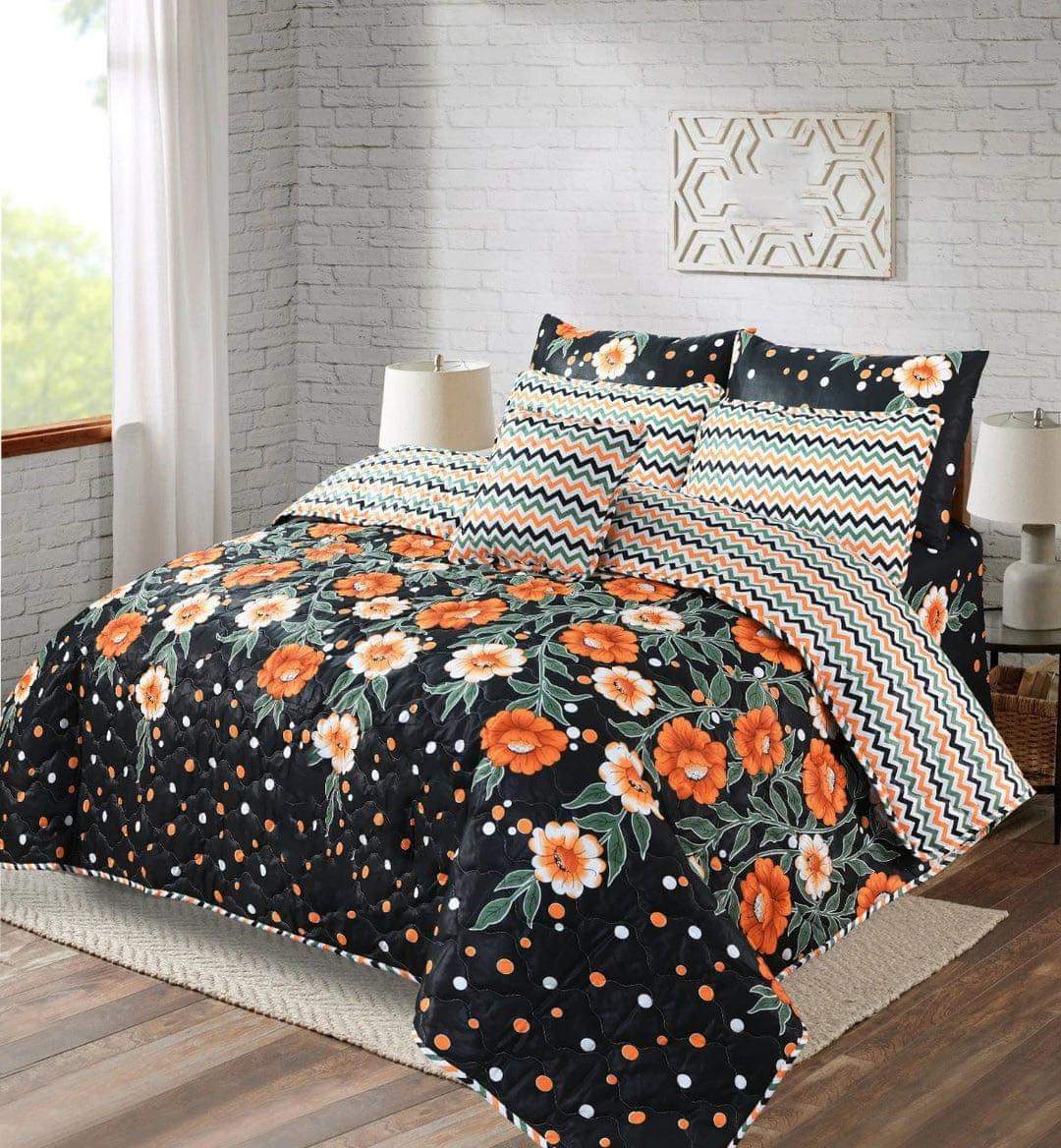 SPRING FLOWER - 7 PCS COMFORTER SET