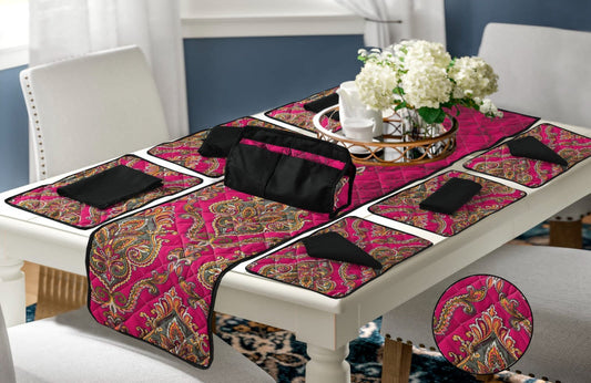 QUILTED 14 PCS TABLE RUNNER SET