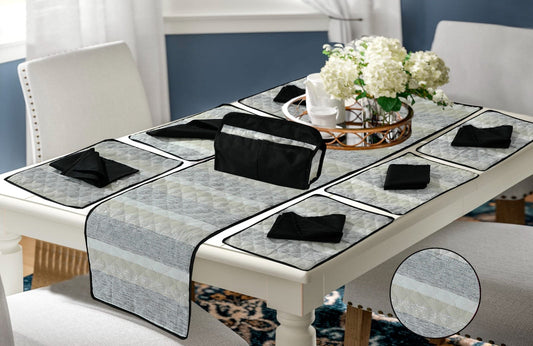 QUILTED 14 PCS TABLE RUNNER SET